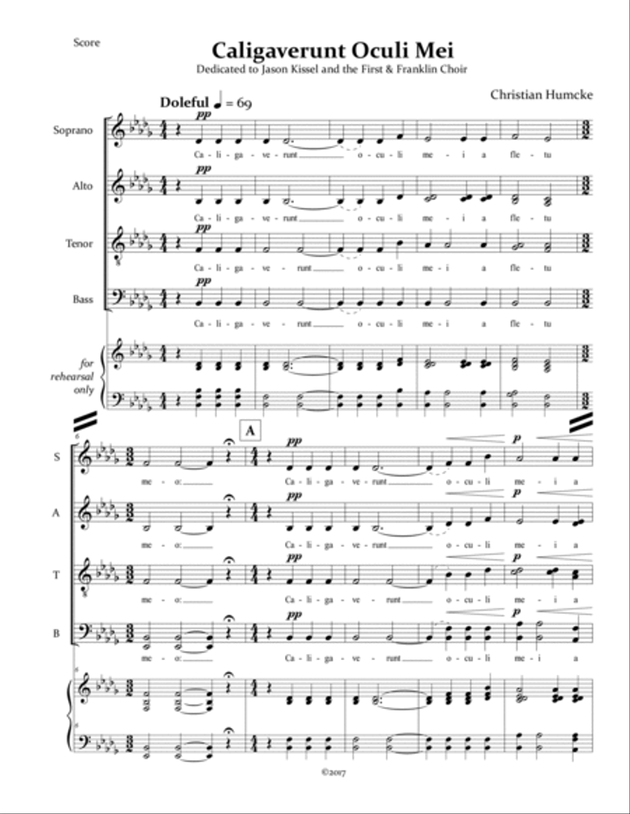 Caligaverunt Oculi Mei 4-Part scores gallery preview page 2