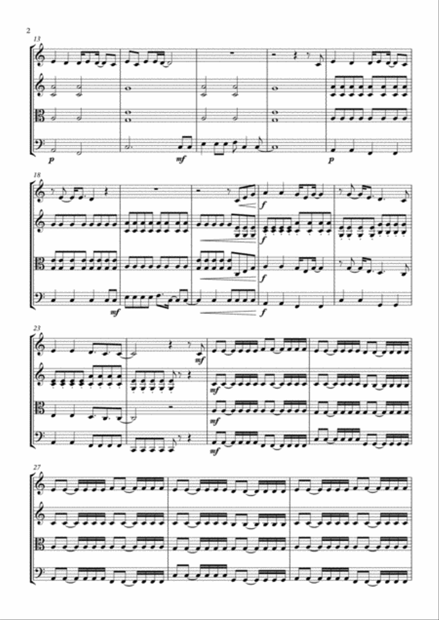Little Talks Little Talks String Quartet scores gallery preview page 2