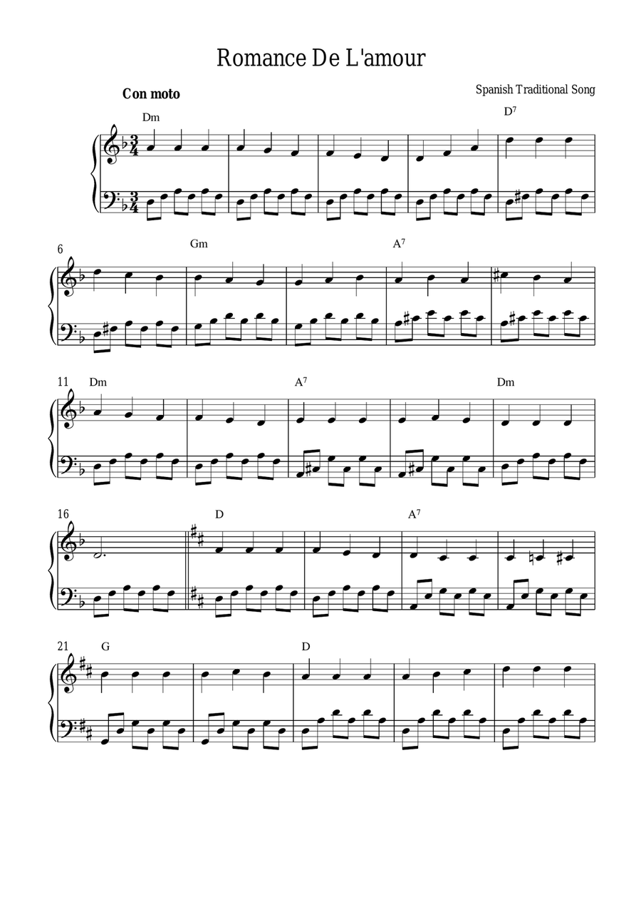 Romance de L'amour Romance de L'amour Piano Method scores gallery preview page 1