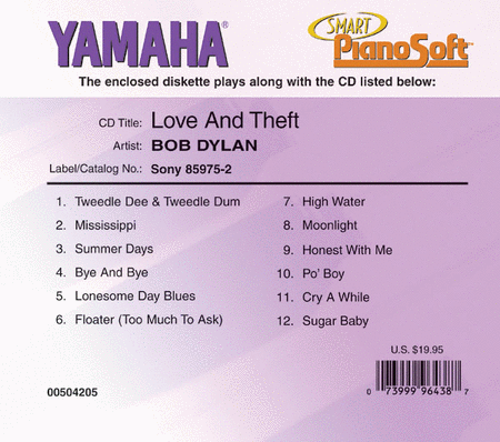 Bob Dylan - Love and Theft - Piano Software