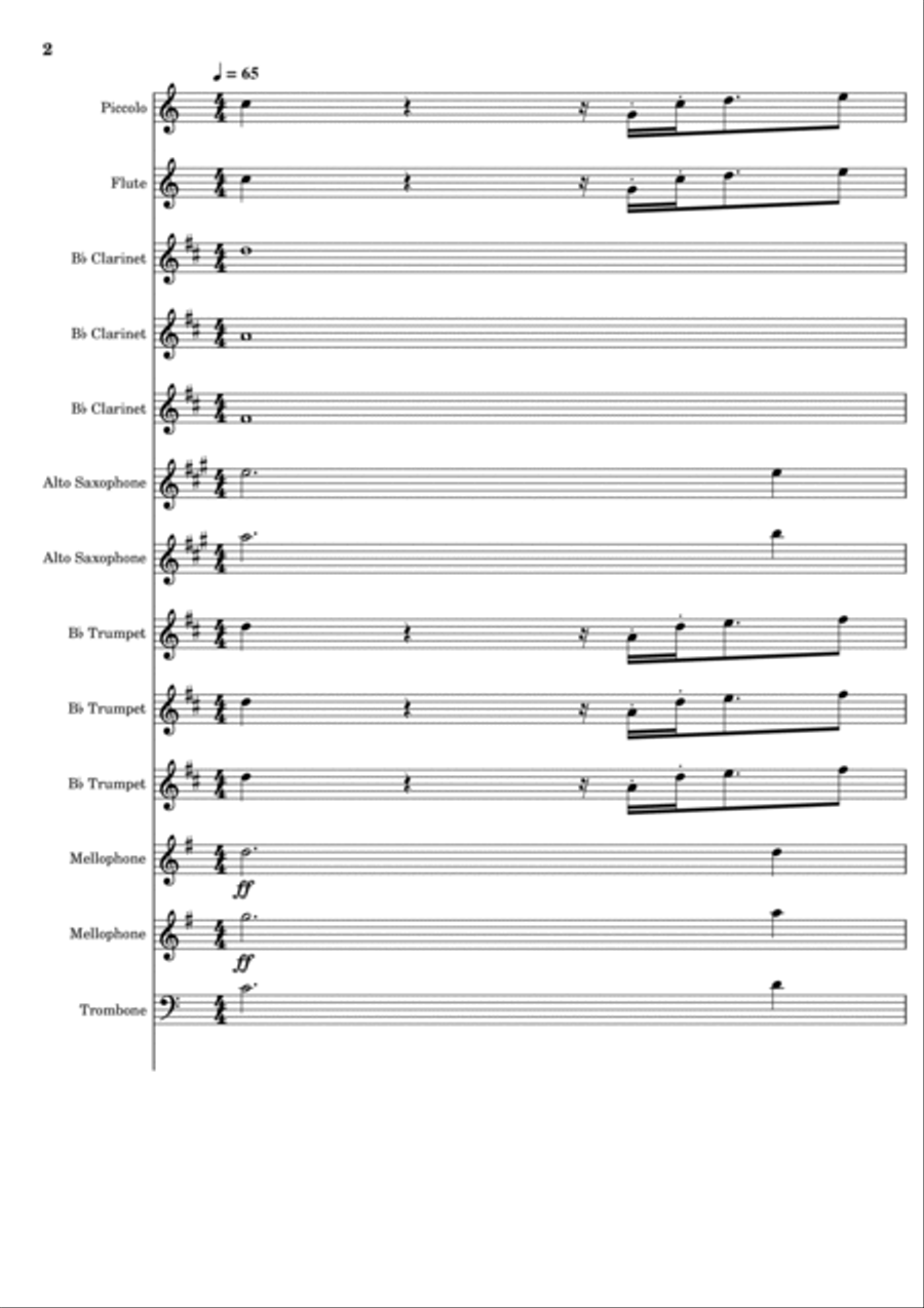 Heartbreak Anniversary Heartbreak Anniversary Marching Band scores gallery preview page 2