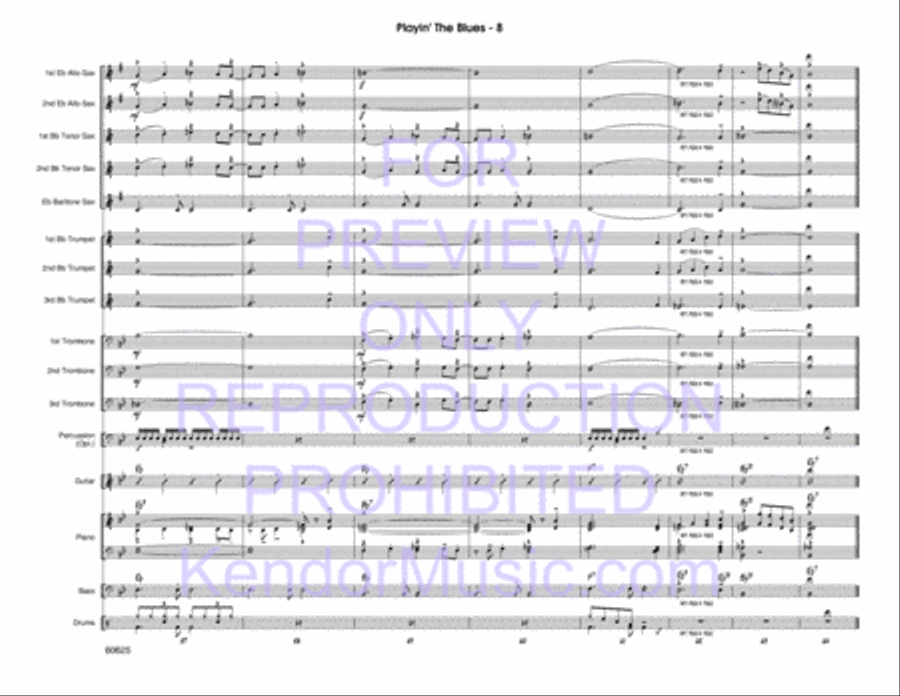 Playin' The Blues Playin' The Blues Jazz Ensemble scores gallery preview page 9