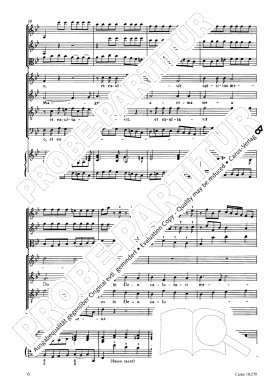 Magnificat in B flat major 4-Part scores gallery preview page 7