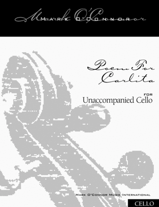 Book cover for Poem For Carlita (for unaccompanied cello)