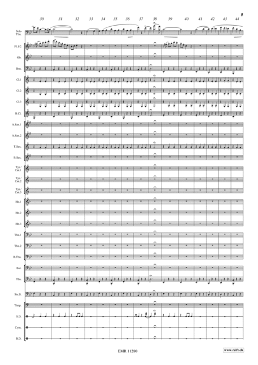 Thoughts Of Love Concert Band scores gallery preview page 6