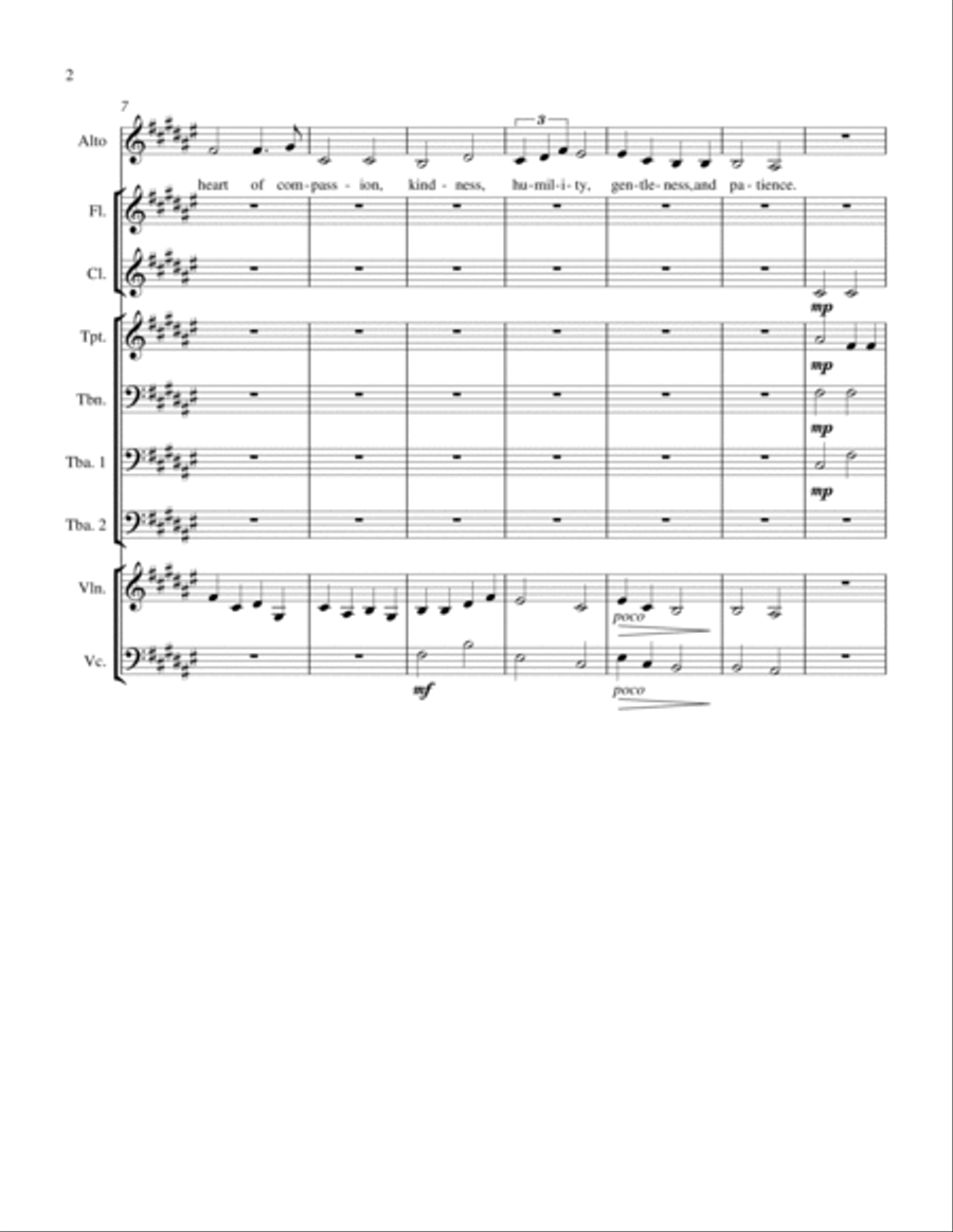 Virtue, Not Vengeance; Hope, Not Despair - for alto solo and orchestra - Part 1 of 2 (piano version Full Orchestra scores gallery preview page 2