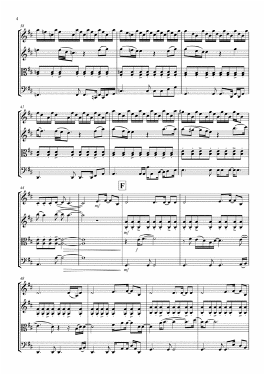 (Everything I Do) I Do It For You String Quartet scores gallery preview page 4