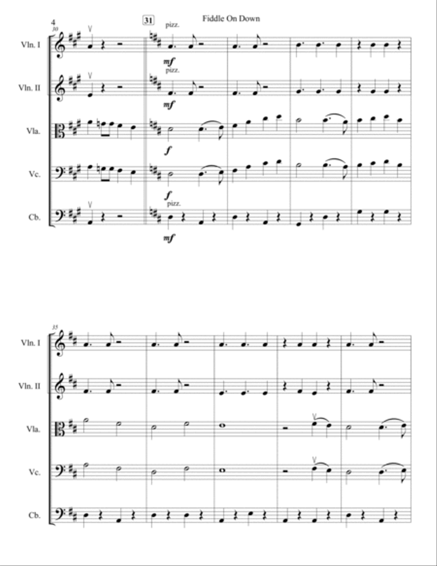 Fiddle On Down String Orchestra scores gallery preview page 4