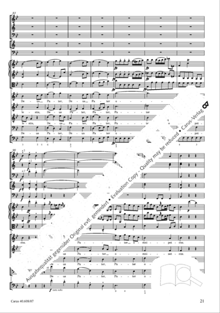 Missa Sancti Bernardi von Offida in B 4-Part scores gallery preview page 36