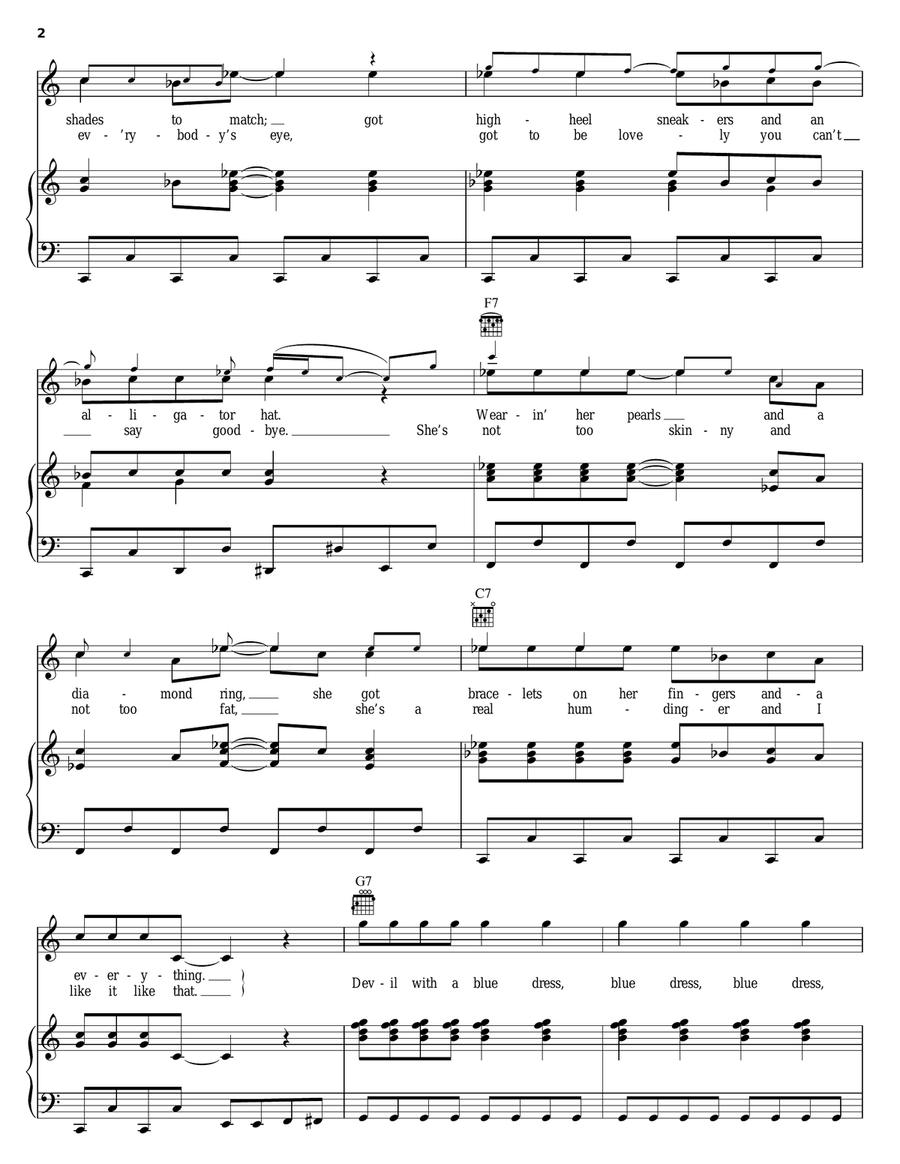 Devil With The Blue Dress Acoustic Guitar scores gallery preview page 2