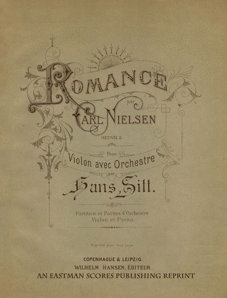 Romance, pour violon avec orchestre par Hans Sitt