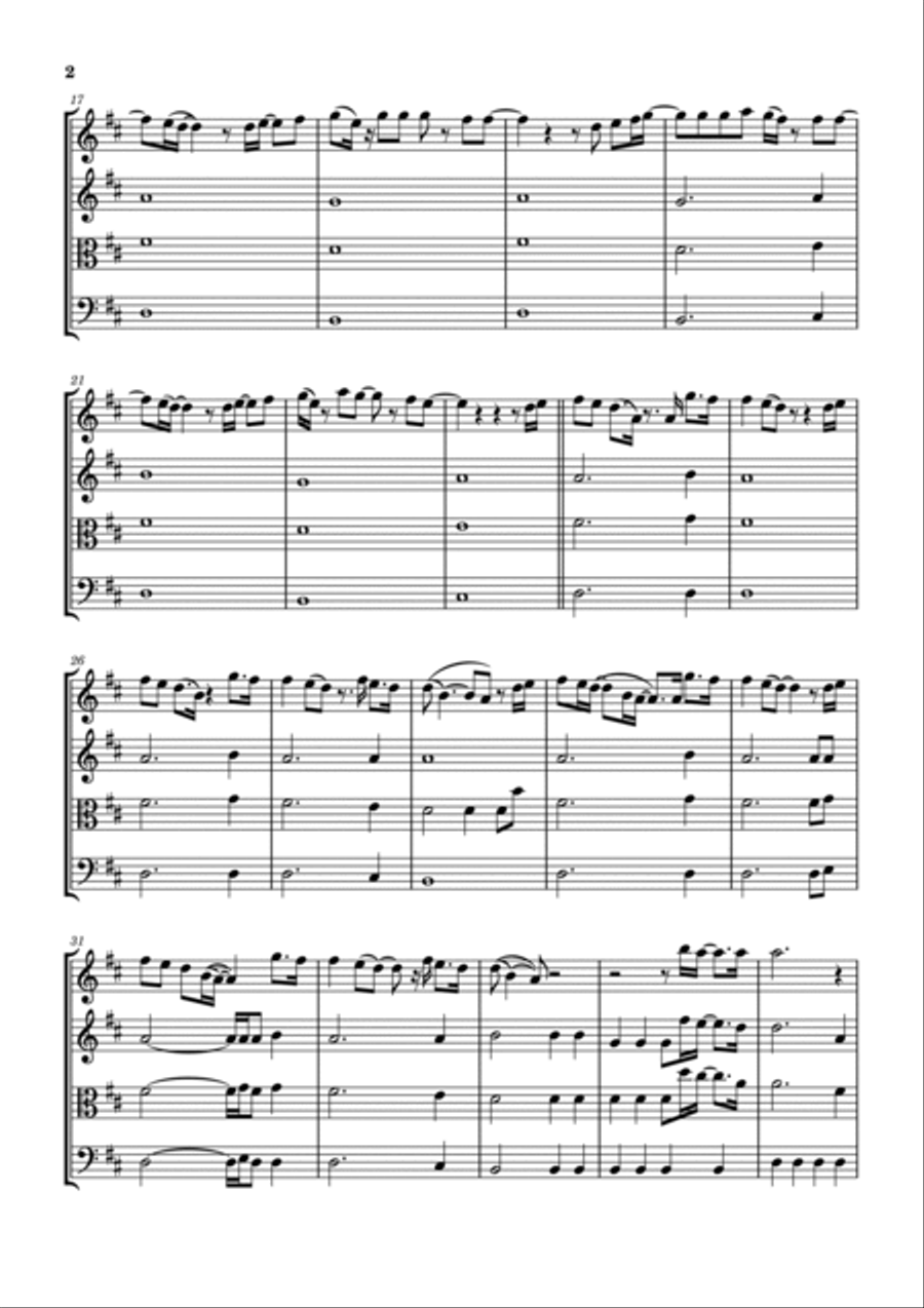 Hold On To Me Hold On To Me String Quartet scores gallery preview page 3
