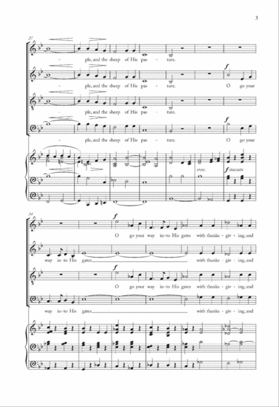 Jubilate Deo In B Flat, Op. 10 4-Part scores gallery preview page 3