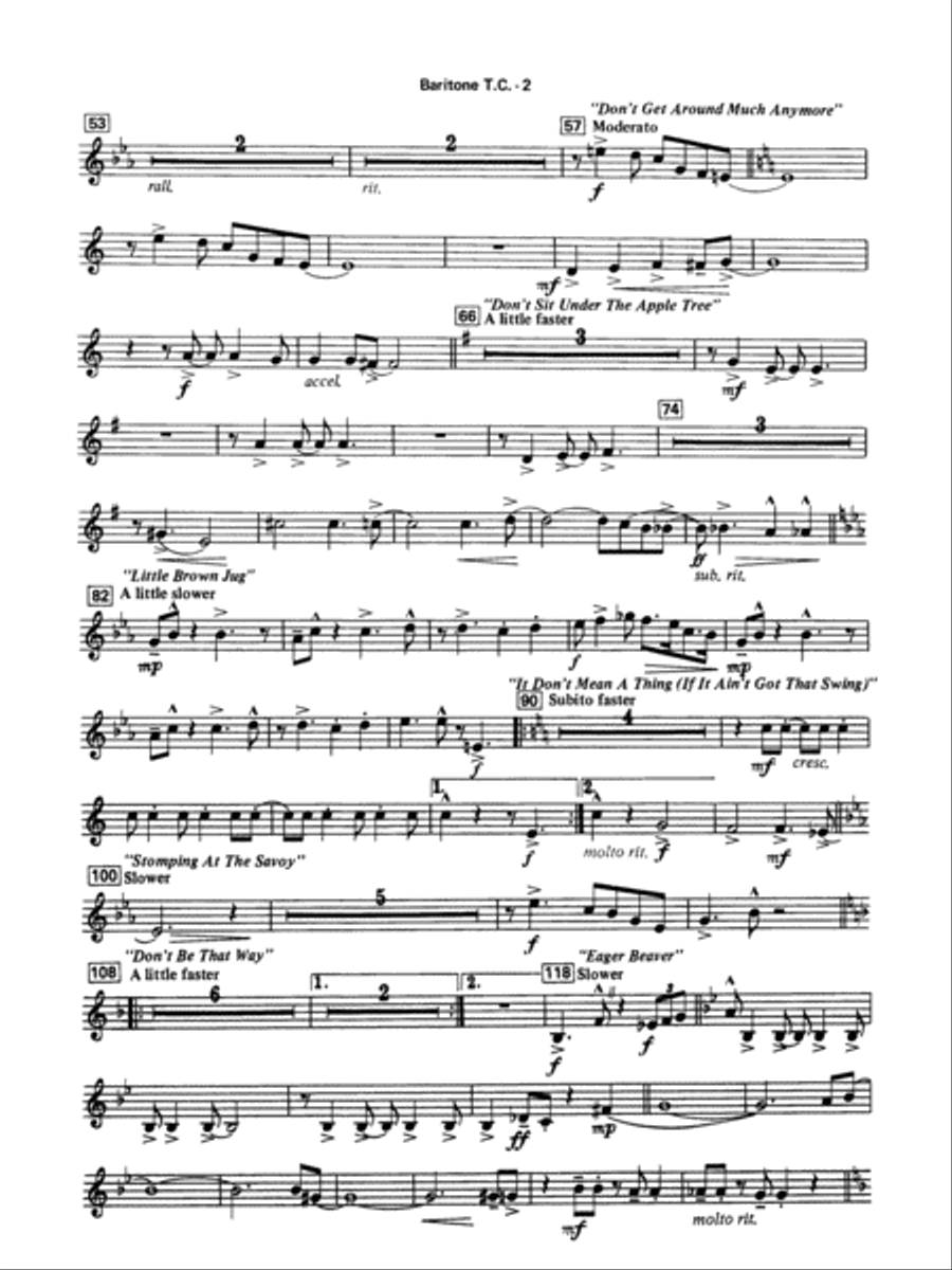 Big Band Spectacular: Baritone T.C. Concert Band scores gallery preview page 2
