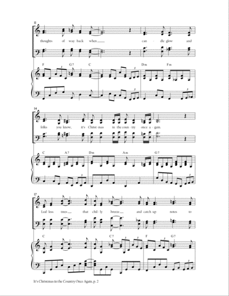 It's Christmas in the Country Once Again 4-Part scores gallery preview page 2