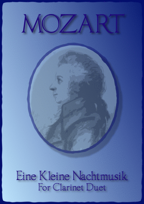 Book cover for Eine Kleine Nachtmusik, Allegro, by W A Mozart. Clarinet Duet
