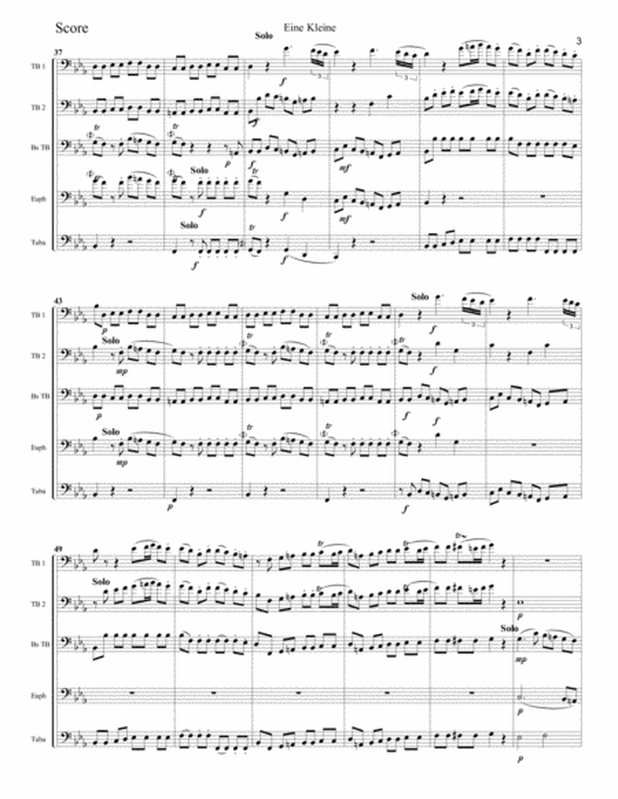 Low Brass-Eine kleine Nachtmusik-Score image number null