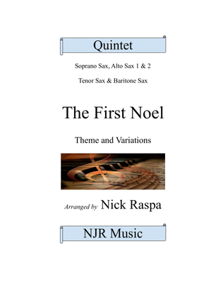The First Noel - Variations for Sax Quintet (SAATB) Full Set