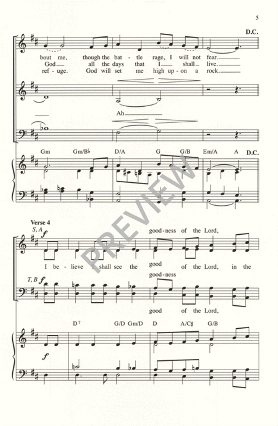 The Lord is My Light The Lord is My Light 4-Part scores gallery preview page 5