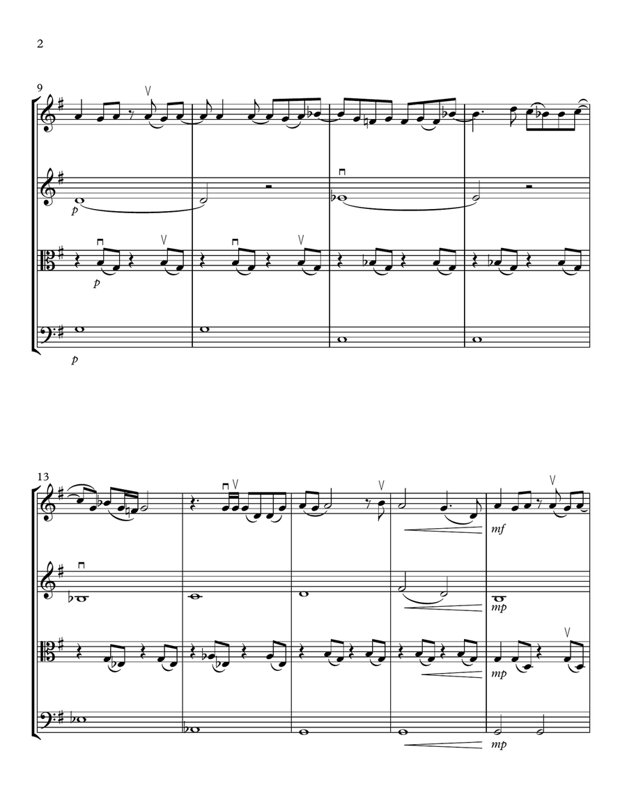 Butterflies String Quartet scores gallery preview page 2