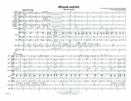 Besame Mucho (Kiss Me Much) - Conductor Score (Full Score)