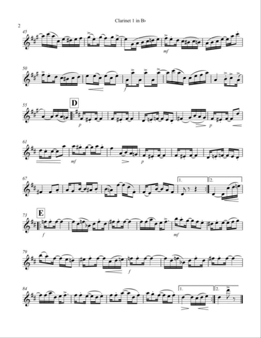 Joplin - “Pineapple Rag” (for Clarinet Quartet) Clarinet Quartet scores gallery preview page 6