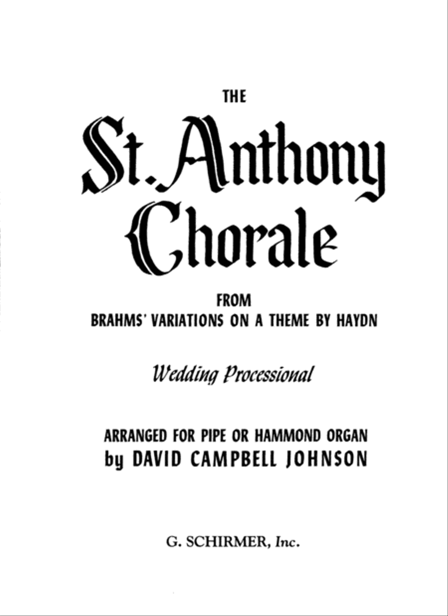 St. Anthony Chorale (from Variations on a Theme by Haydn)