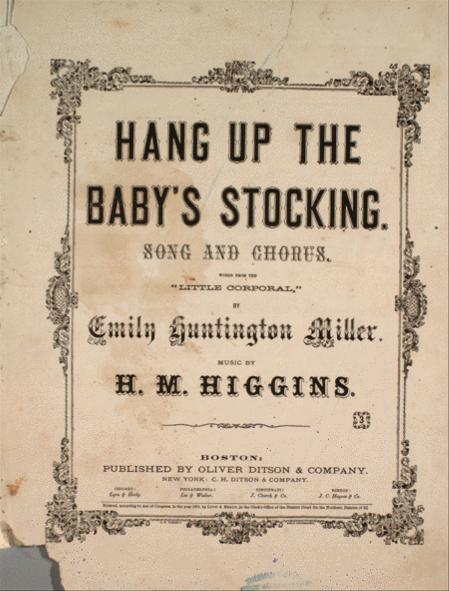 Hang Up the Baby's Stocking. Song and Chorus 4-Part scores gallery preview page 1