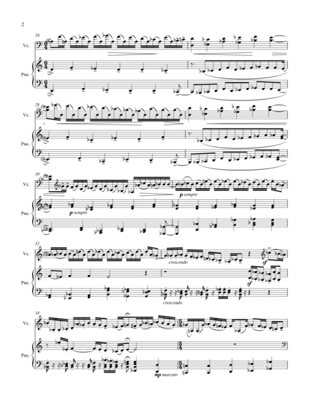 Icelandic Ballad For Cello and Piano, 2007, Full Score image number null