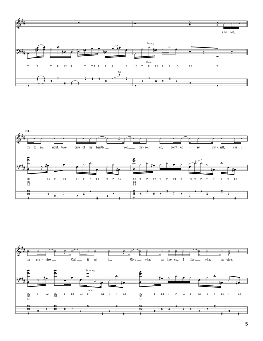 Me And My Bass Guitar Acoustic Guitar scores gallery preview page 5