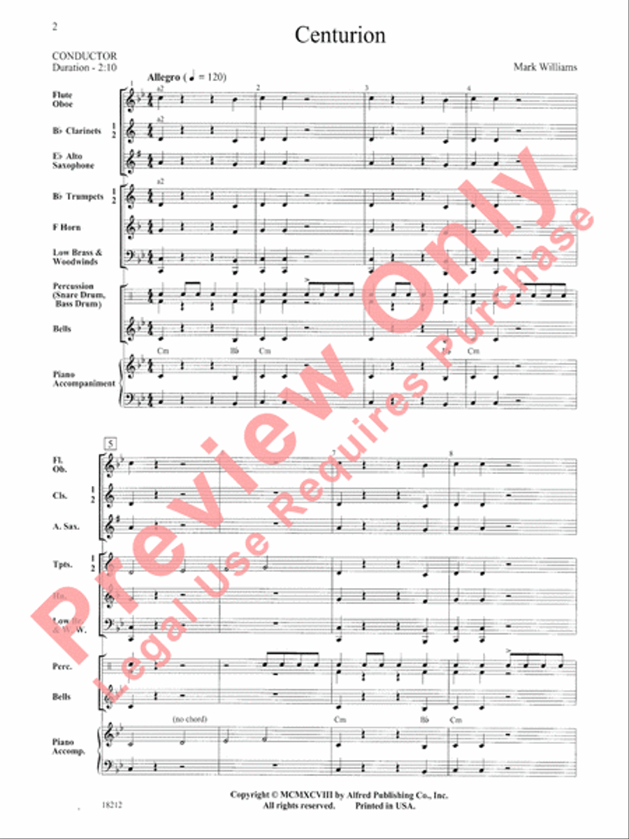 Centurion Centurion Concert Band scores gallery preview page 3