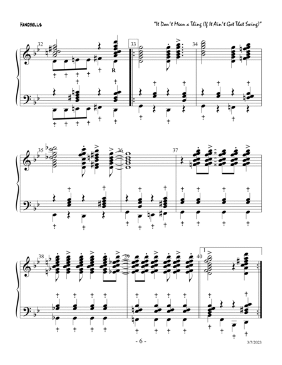 It Don't Mean A Thing (if It Ain't Got That Swing) Handbell Choir scores gallery preview page 6