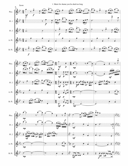 Sweet suite for flute quintet (piccolo, 2 flutes, alto flute and bass flute) image number null