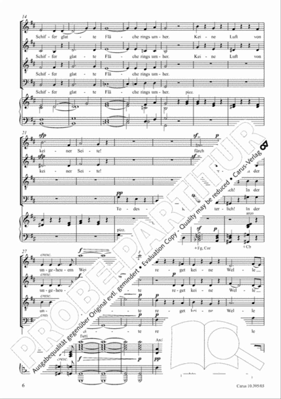 Calm Sea and Prosperous Voyage 4-Part scores gallery preview page 7