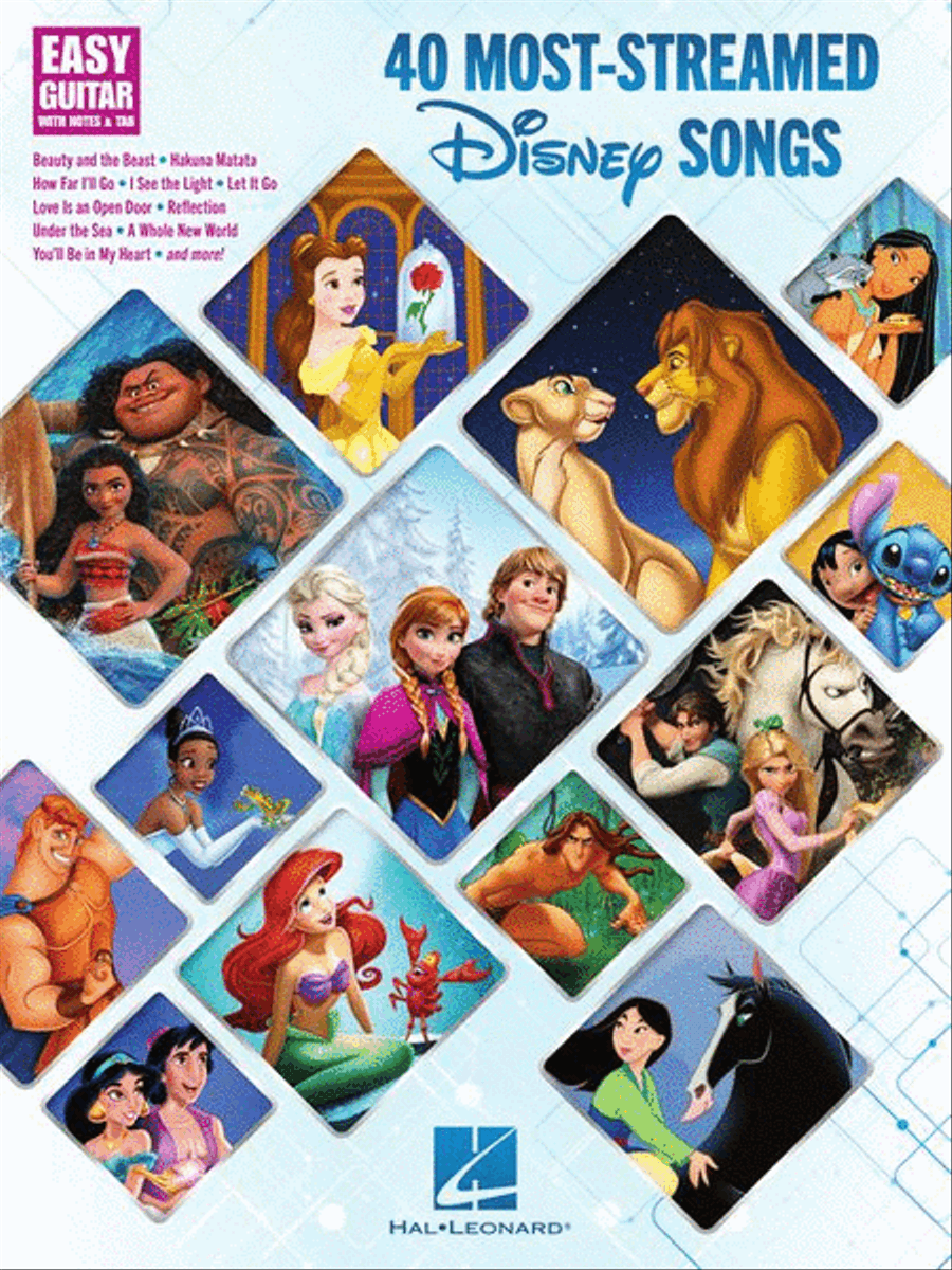 40 Most-Streamed Disney Songs Guitar Tablature scores gallery preview page 2