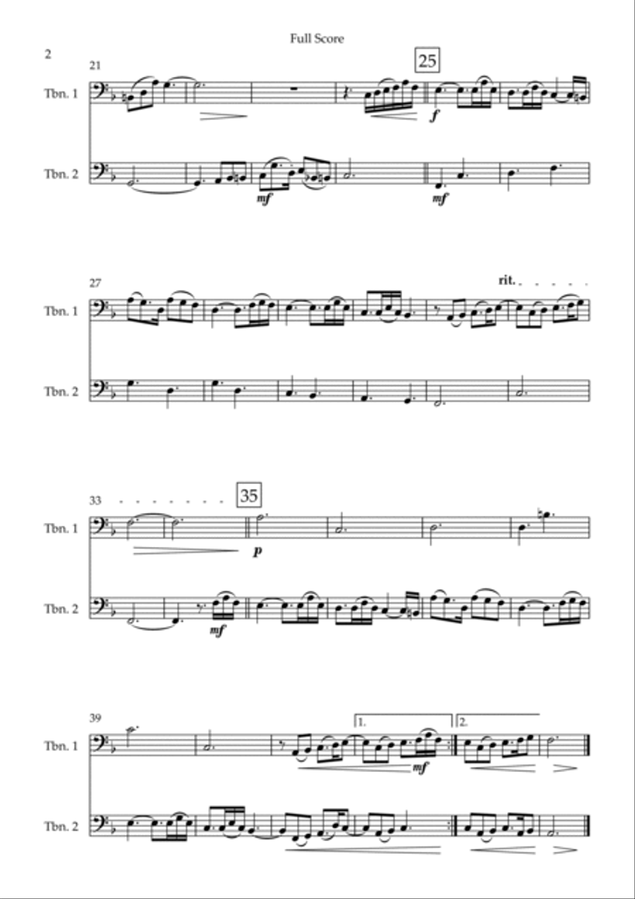 Married Life Married Life Trombone Duet scores gallery preview page 2