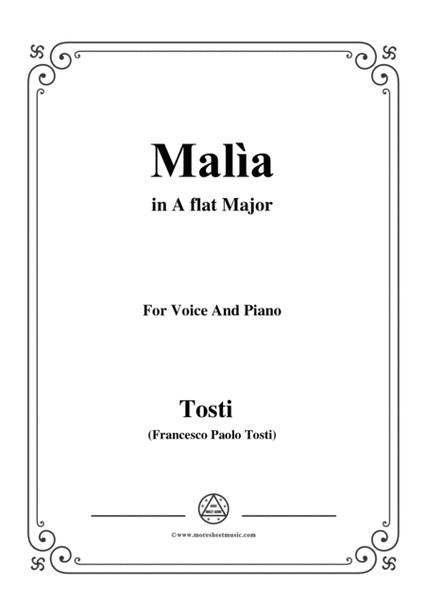Tosti-Malìa in A flat Major,for Voice and Piano image number null