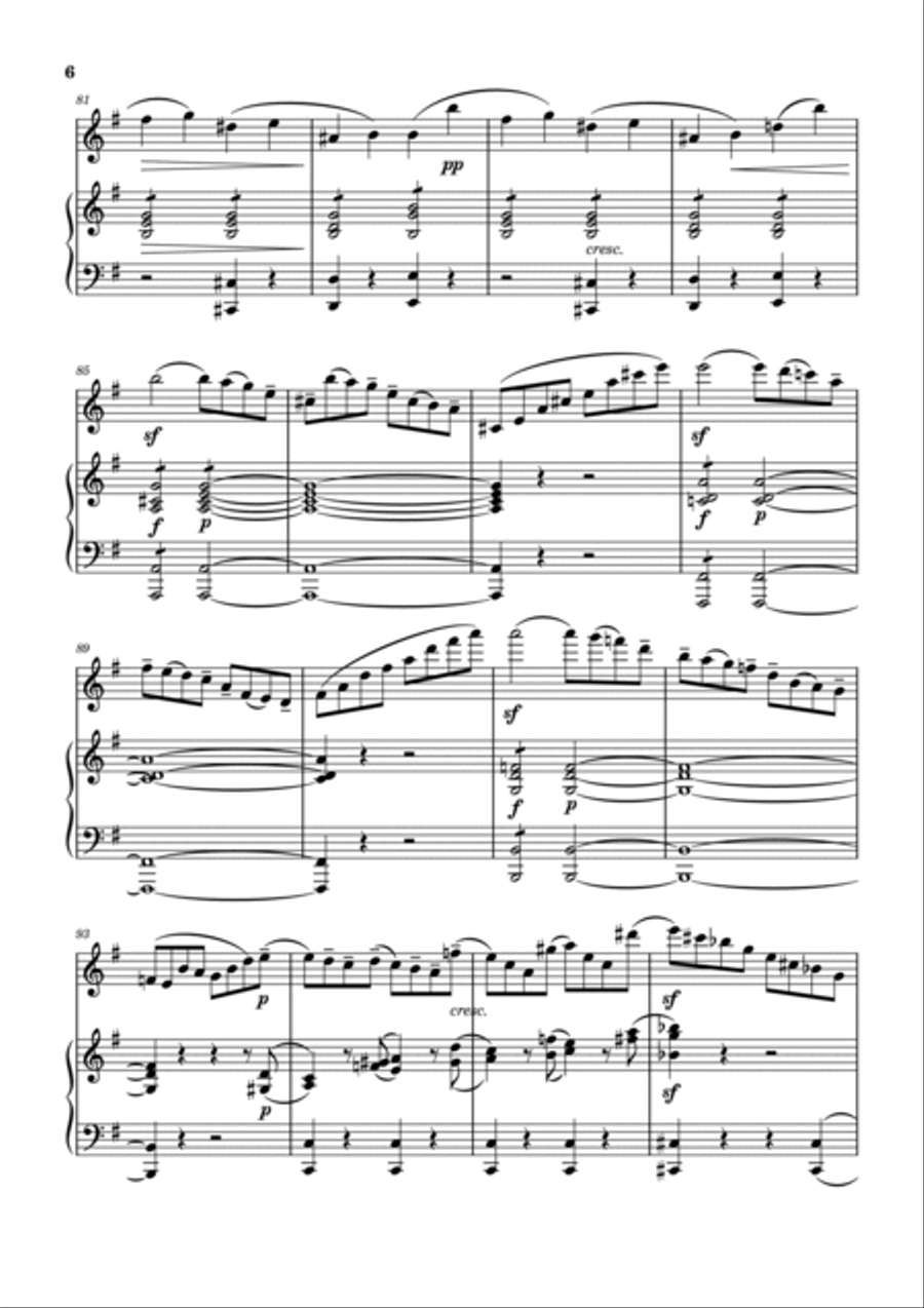 Mendelssohn - Violin Concerto in E minor Op.64 - For Flute and Piano Original Flute Solo scores gallery preview page 6