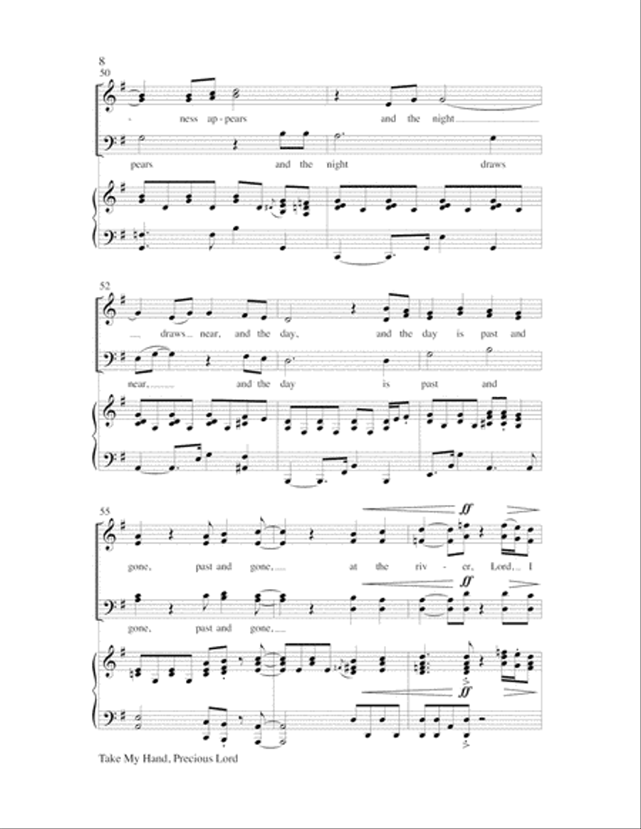 Take My Hand, Precious Lord 4-Part scores gallery preview page 9