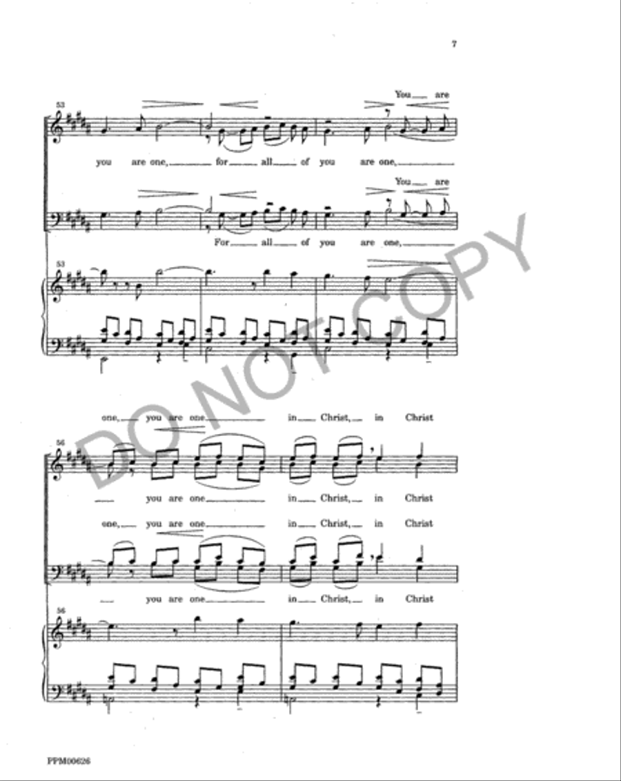You Are One in Christ Jesus 4-Part scores gallery preview page 8