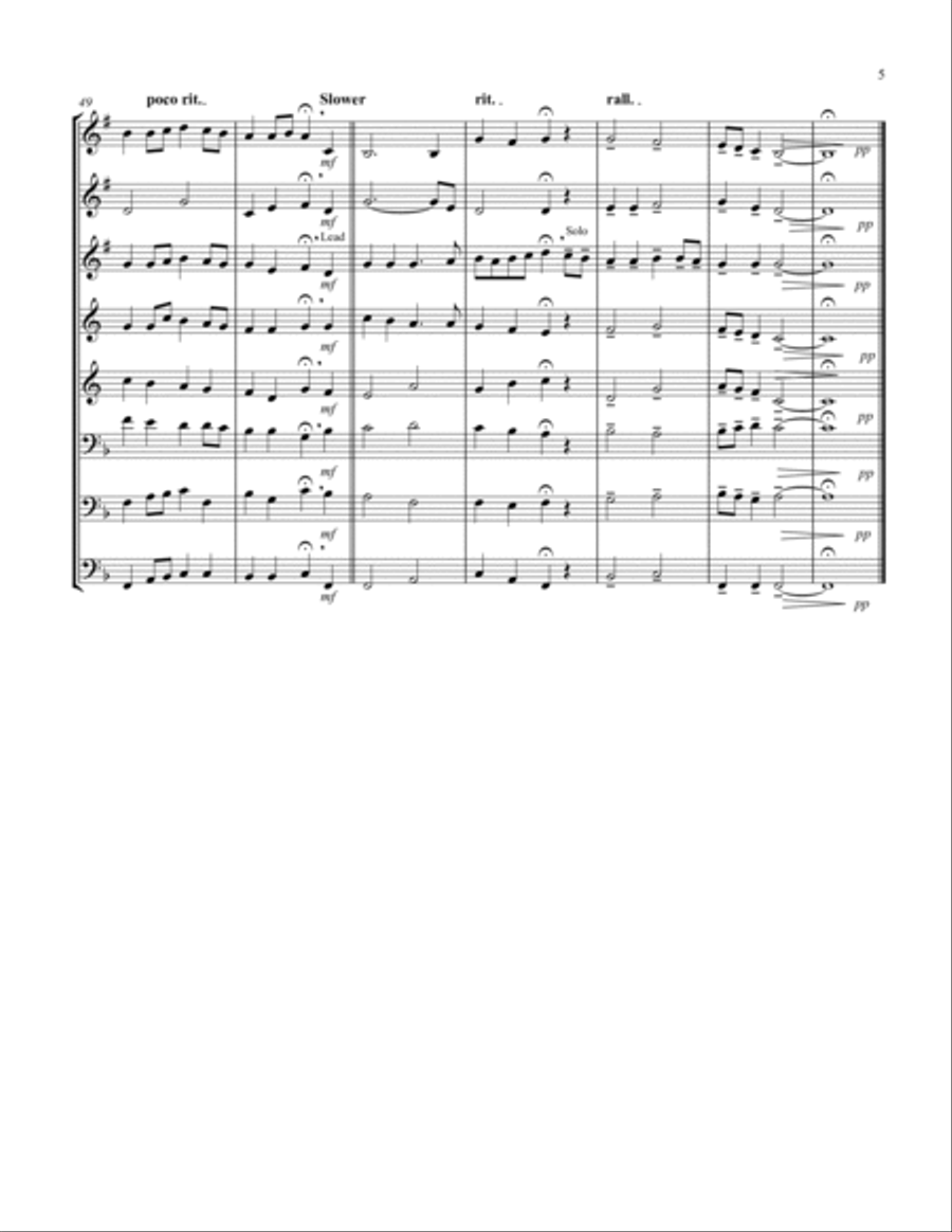 Simple Gifts ('Tis the Gift to Be Simple) (F) (Brass Octet - 3 Trp, 2 Hrn, 2 Trb, 1 Tuba) (Trumpet l