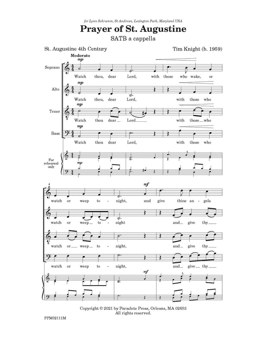 Prayer of St. Augustine 4-Part scores gallery preview page 1