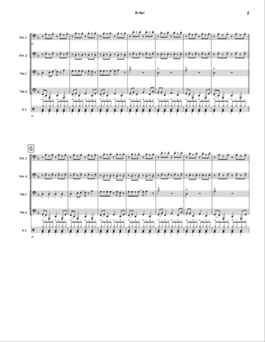 Du Hast Du Hast Brass Quartet scores gallery preview page 5
