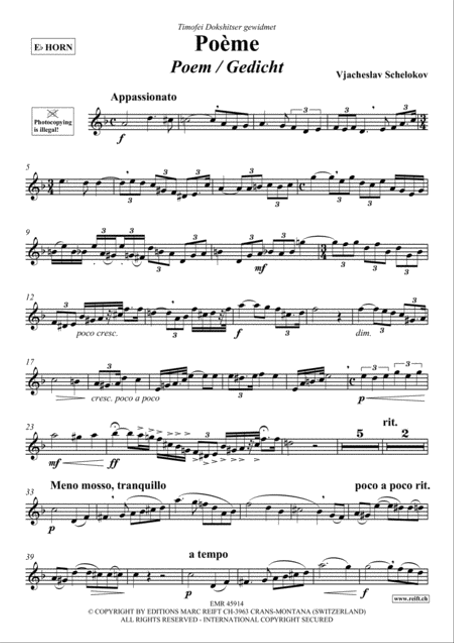 Poeme Horn scores gallery preview page 2