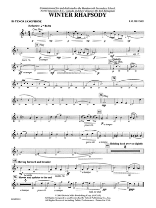 Winter Rhapsody: B-flat Tenor Saxophone