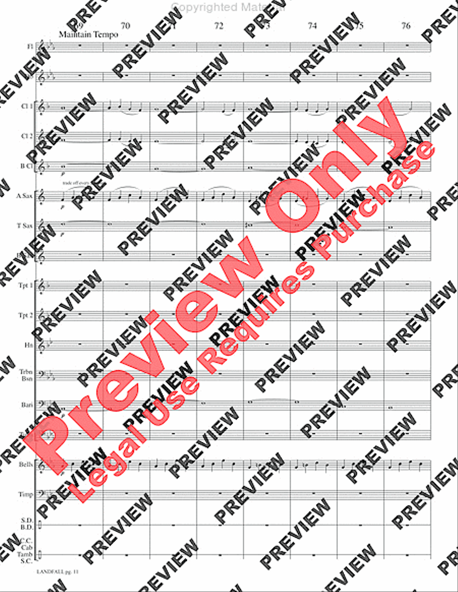 Landfall Concert Band scores gallery preview page 14