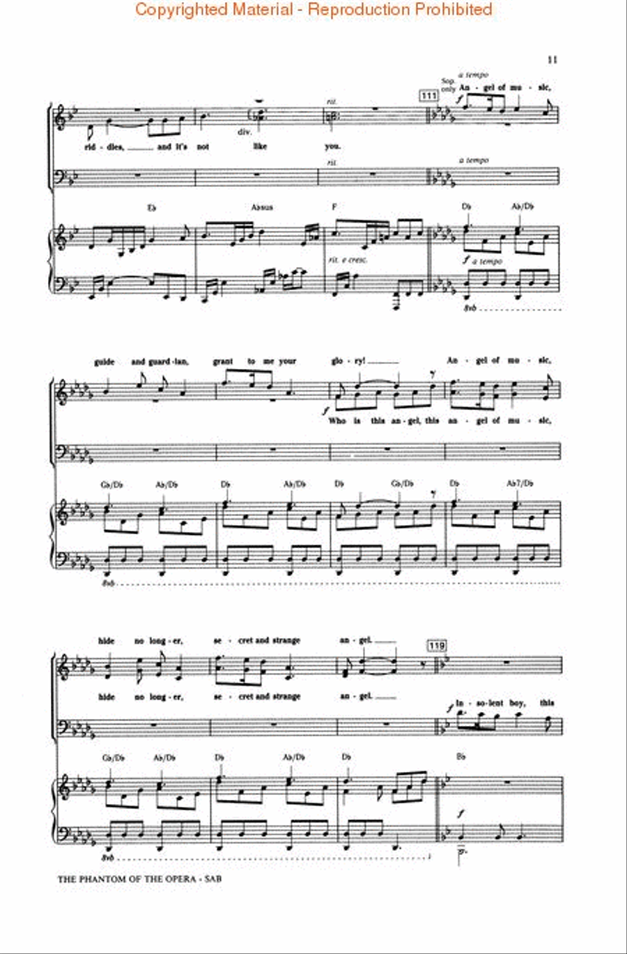 The Phantom of the Opera (Medley) 3-Part scores gallery preview page 3