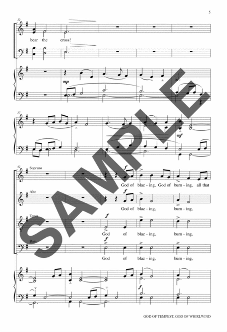 God of Tempest, God of Whirlwind 4-Part scores gallery preview page 5