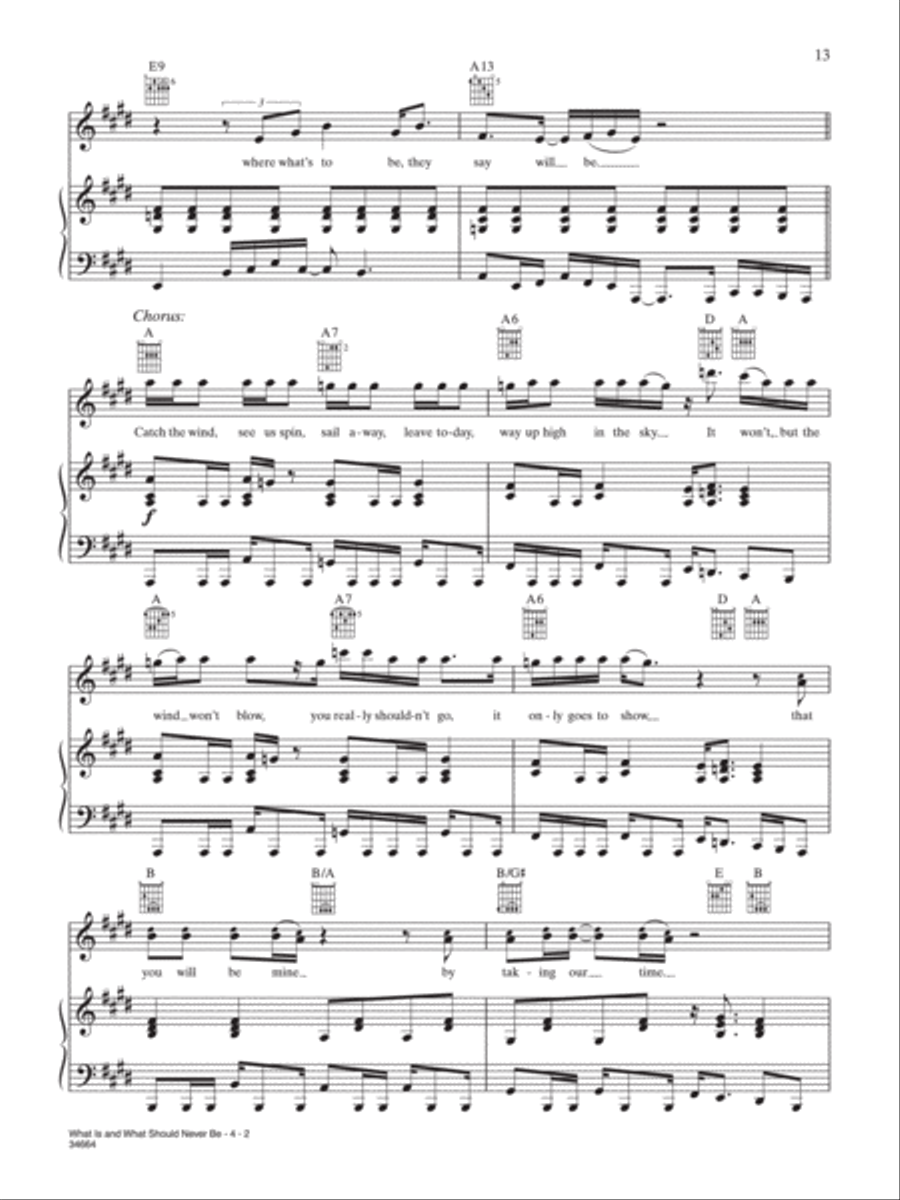 What Is and What Should Never Be Piano, Vocal, Guitar scores gallery preview page 2