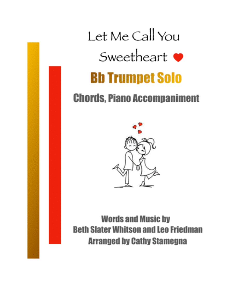 Let Me Call You Sweetheart (Bb Trumpet Solo, Chords, Piano Accompaniment) image number null